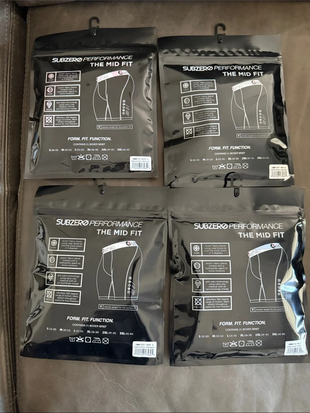 Ethika Subzero Mid Fit Boxer Briefs - 4 Pack